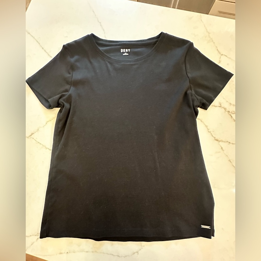 DKNY Black Fitted Short Sleeve Tee